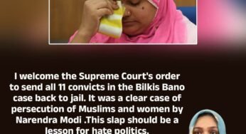 I welcome the Supreme Court’s order to send all 11 convicts in the Bilkis Bano case back to jail. It was a clear case of persecution of Muslims and women by Narendra ModiBharatiya Janata Party (BJP) . This slap should be a lesson for hate politics.