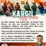 On this solemn and proud day of Kargil Vijay Diwas, we pay our heartfelt tribute to the courageous soldiers who laid down their lives defending our nation’s sovereignty.