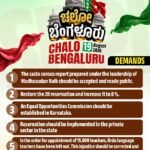 1) The caste census report prepared under the leadership of Madhusudan Naik should be accepted and made public.